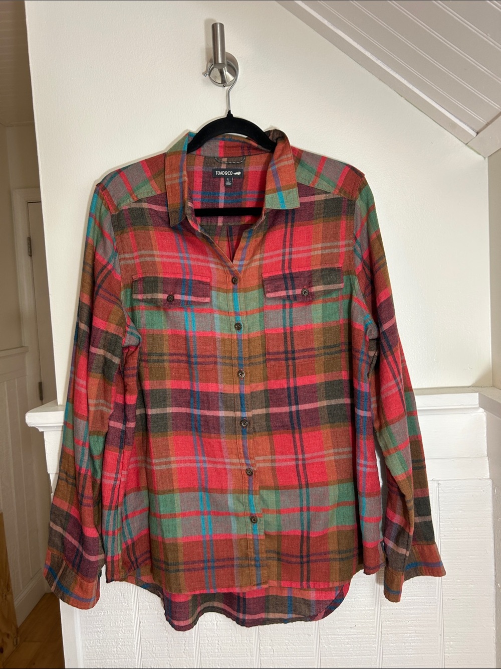 Toad & Co Women’s Reform Flannel Recycled Cotton size Large - Picture 3 of 8